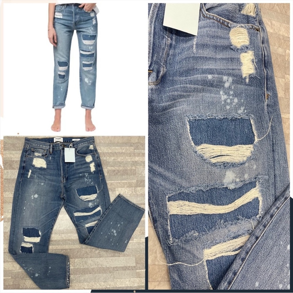 NWT Frame Denim le Original Wide Leg Boyfriend Jean In Farris MSRP $240 Size 29